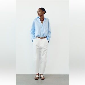 Zara Basic 100% Linen Shirt